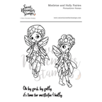 Sweet November Stamps Mistletoe and Holly Fairies Clear Stamp Set sns-xs-mh-24