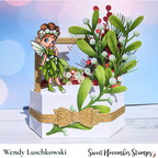 Sweet November Stamps Mistletoe and Holly Fairies Clear Stamp Set sns-xs-mh-24 wendy
