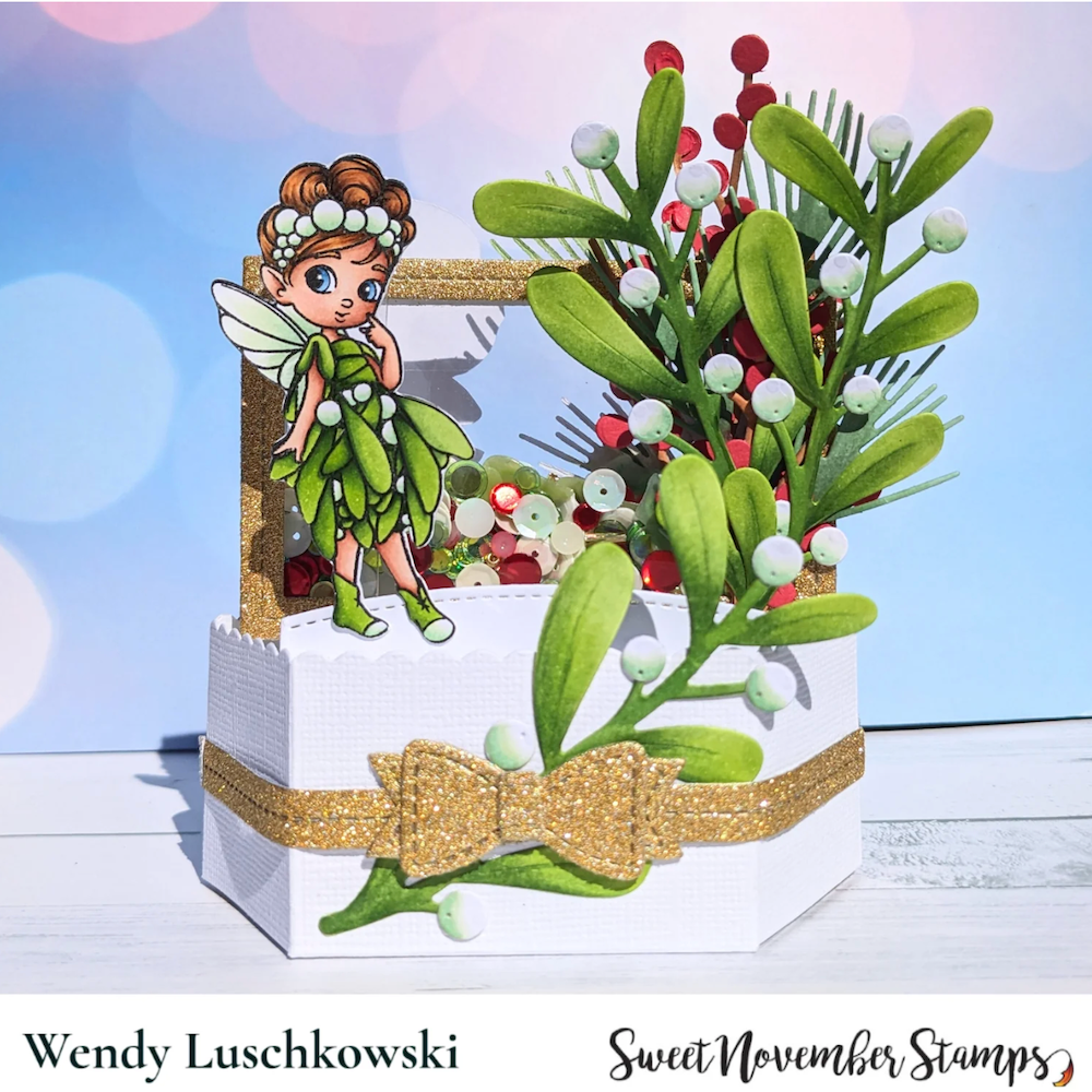 Sweet November Stamps Mistletoe and Holly Fairies Clear Stamp Set sns-xs-mh-24 wendy