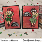 Sweet November Stamps Mistletoe and Holly Fairies Clear Stamp Set sns-xs-mh-24 yasmine