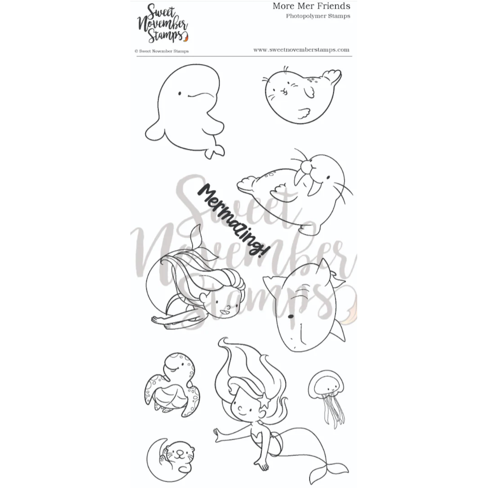 Sweet November Stamps More Mer Friends Clear Stamp Set sns-mm-mf-26