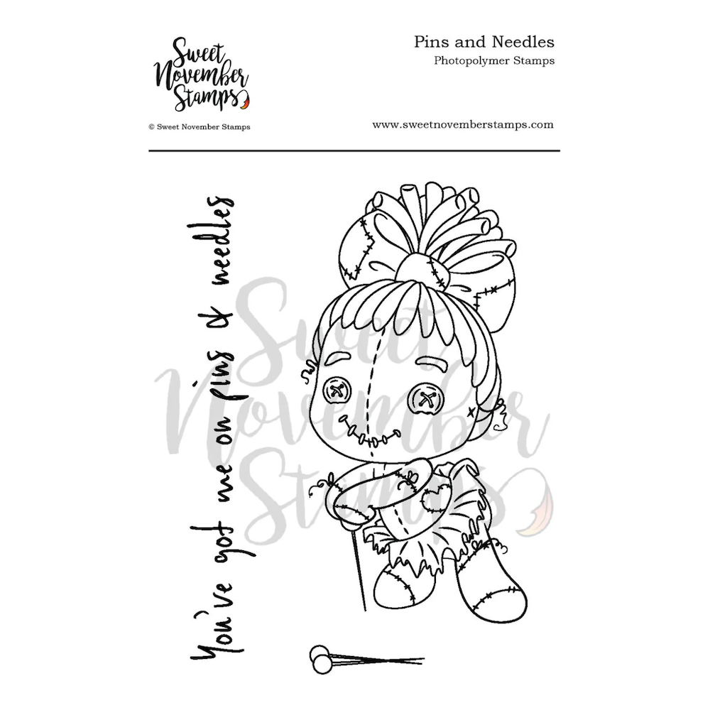 Sweet November Stamps Pins and Needles Clear Stamp Set sns-hw-pn-24