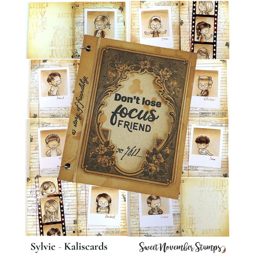 Sweet November Stamps Postage Pals Portrait Clear Stamp Set sns-fb-pp-25 focus