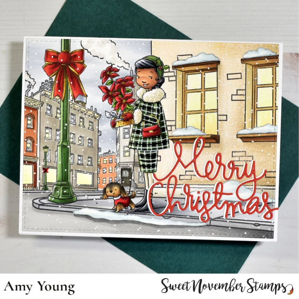 Sweet November Stamps Retro Christmas Shoppers Clear Stamp Set sns-xs-rs-24 amy 2