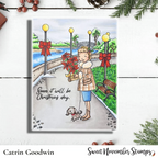 Sweet November Stamps Retro Christmas Shoppers Clear Stamp Set sns-xs-rs-24 street