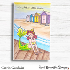 Sweet November Stamps Retro Pin Up Mermaids Clear Stamp Set sns-mm-rp-26 catrin
