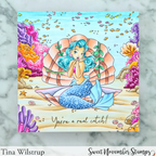 Sweet November Stamps Retro Pin Up Mermaids Clear Stamp Set sns-mm-rp-26 tina