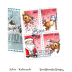 Sweet November Stamps Santa and Reindeer Postage Pals Clear Stamp Set sns-pp-sr-25 sylie