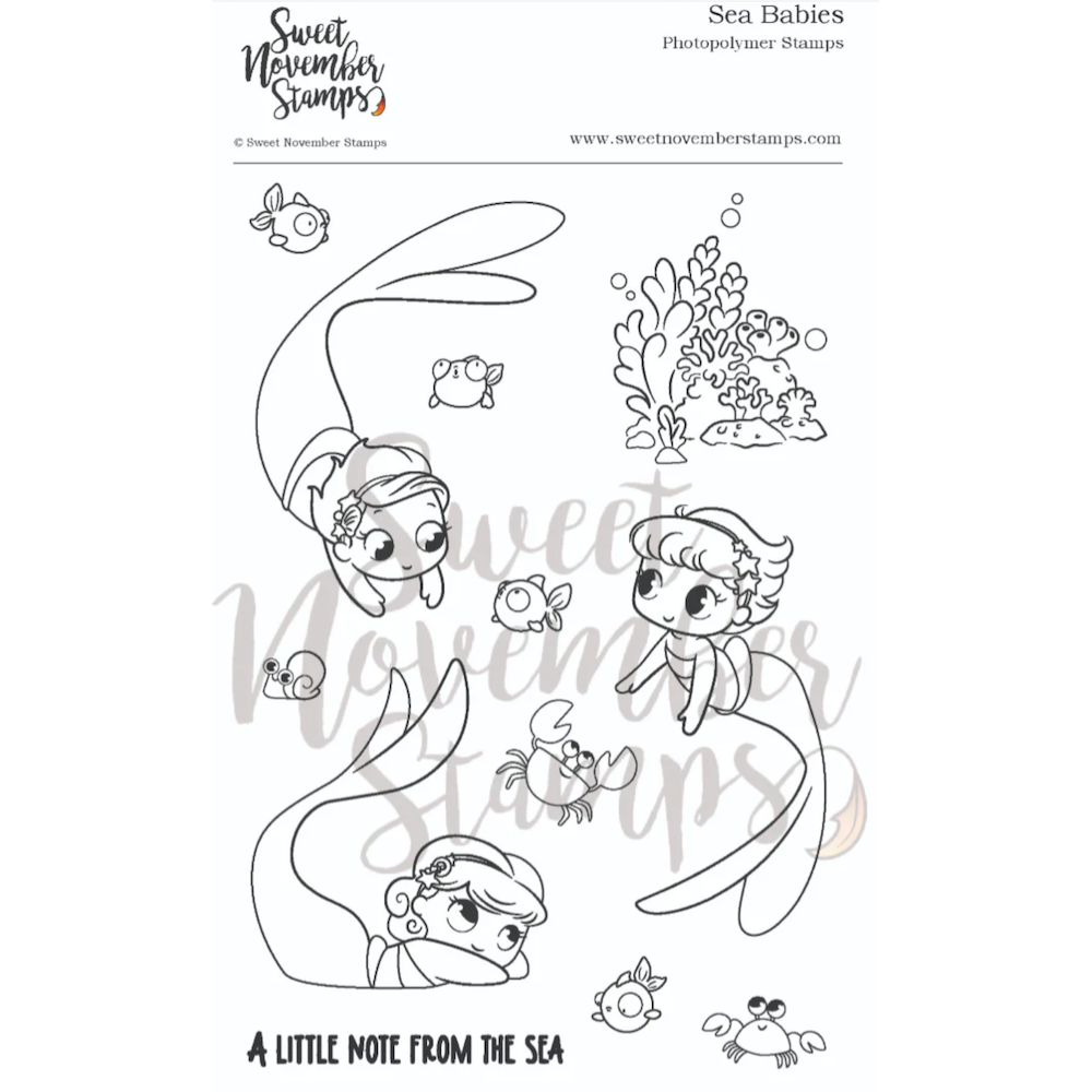 Sweet November Stamps Sea Babies Clear Stamp Set sns-mm-sb-26