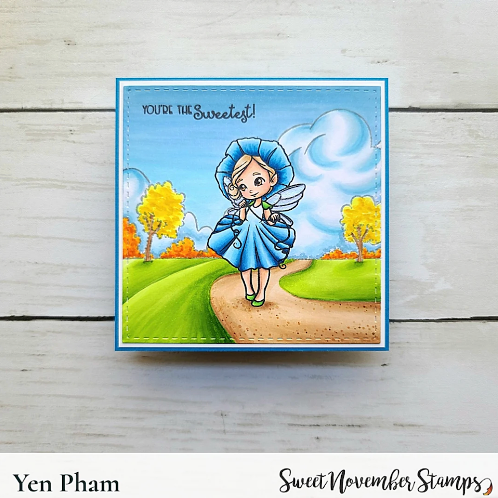 Sweet November Stamps September Morning Glory Fairy Clear Stamp Set sns-mf-sp-24*