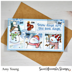Sweet November Stamps Snowmen Postage Pals Clear Stamp Set sns-pp-sm-25 amy
