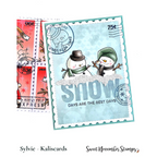 Sweet November Stamps Snowmen Postage Pals Clear Stamp Set sns-pp-sm-25 snow
