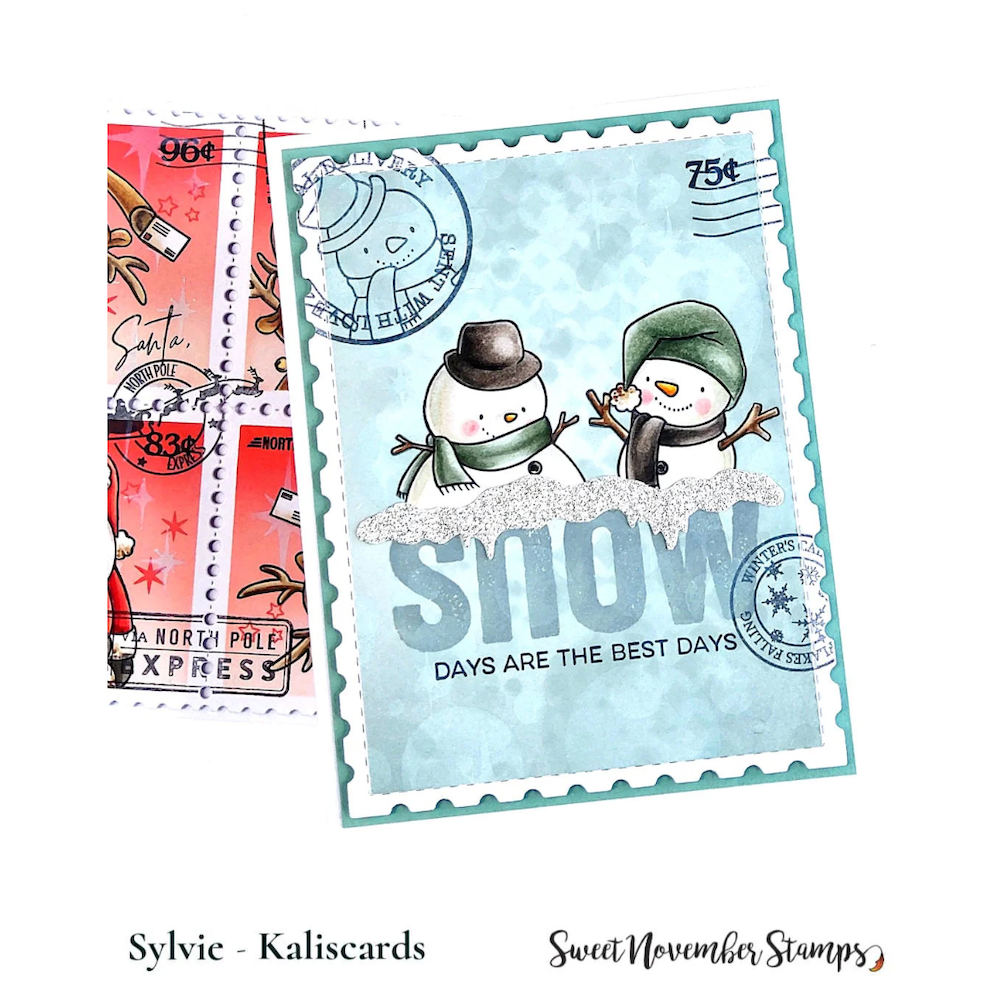Sweet November Stamps Snowmen Postage Pals Clear Stamp Set sns-pp-sm-25 snow