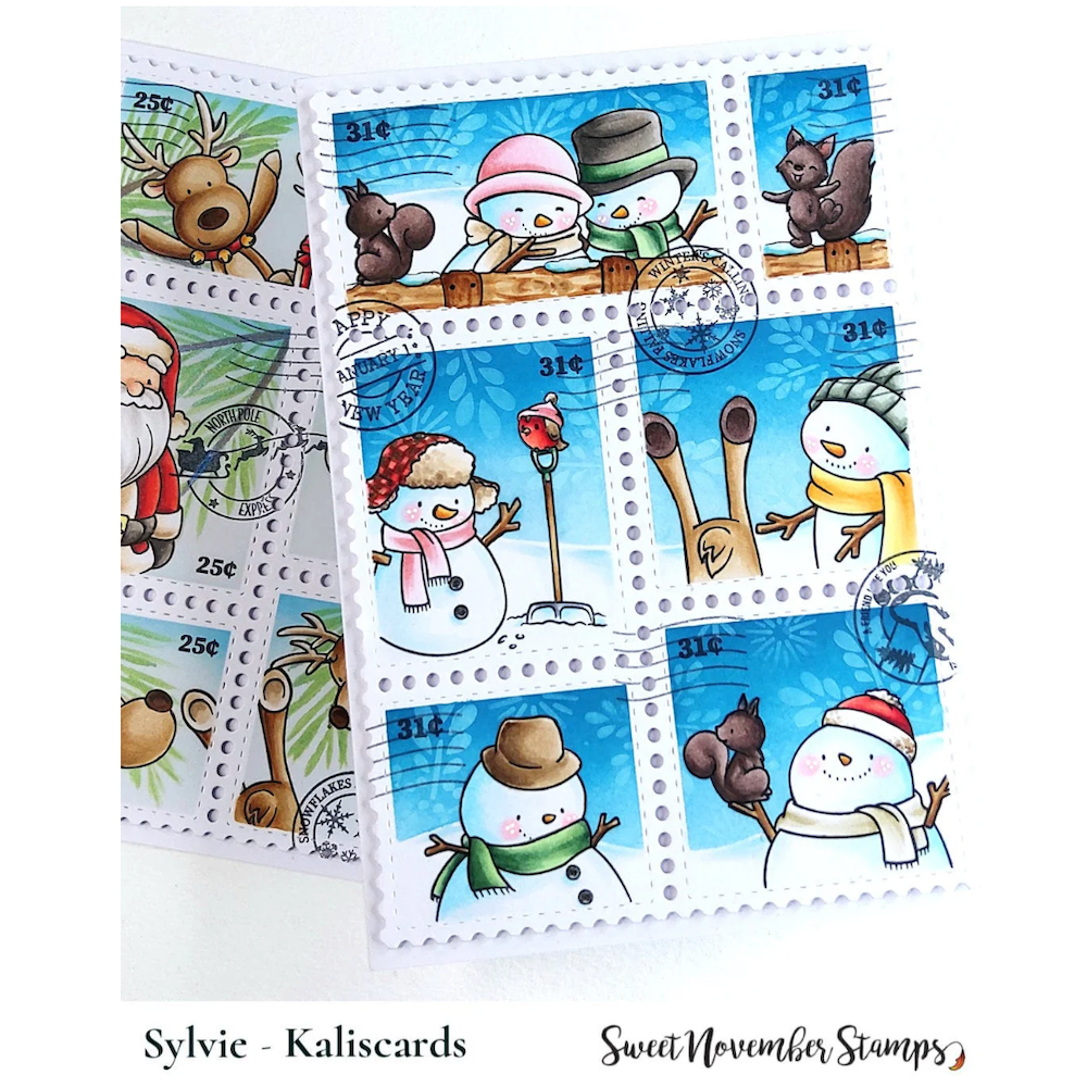 Sweet November Stamps Snowmen Postage Pals Clear Stamp Set sns-pp-sm-25 sylvie