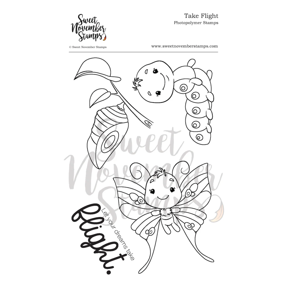 Sweet November Stamps Take Flight Clear Stamp Set sns-tf-sp-25