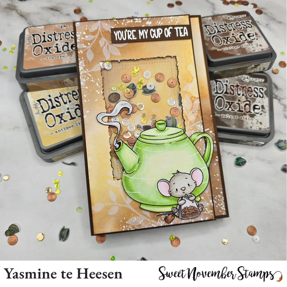 Sweet November Stamps Tea Time Embellishment Mix sns-sq-tt-25 yasmine