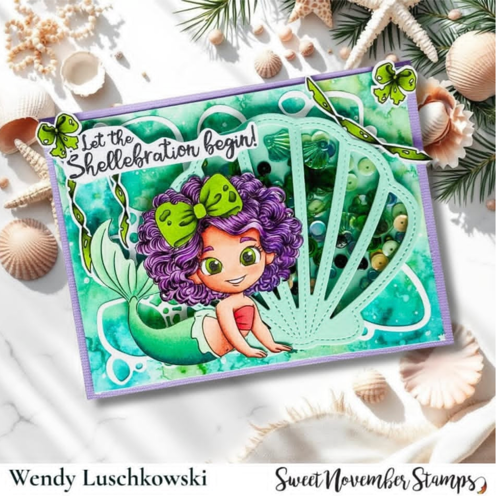 Sweet November Stamps Tidepool Tangle Embellishment Mix sns-sq-tt-26 mermaid