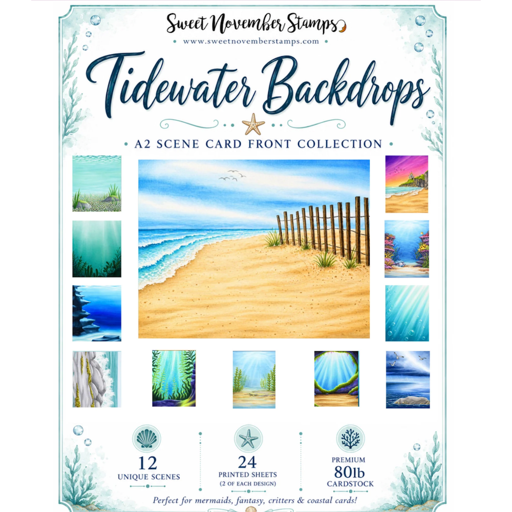 Sweet November Stamps Tidewater Backdrops Clear Stamp Set sns-a2-cf-tb