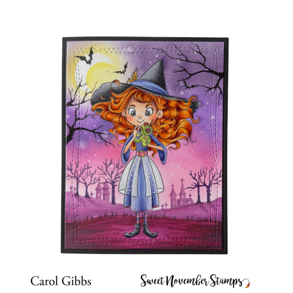 Sweet November Stamps Toil and Trouble Clear Stamp Set sns-tt-hw-25 carol