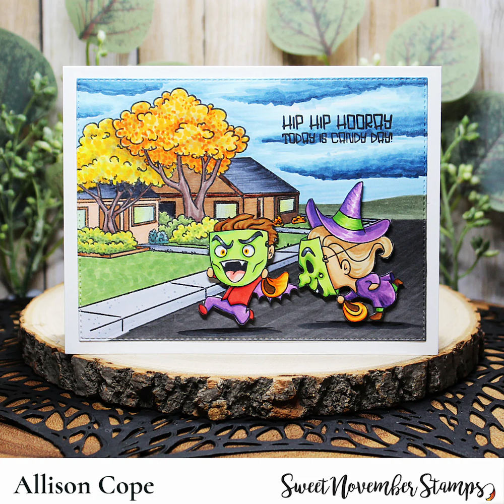 Sweet November Stamps Trick or Treaters Clear Stamp Set sns-hw-tt-24*
