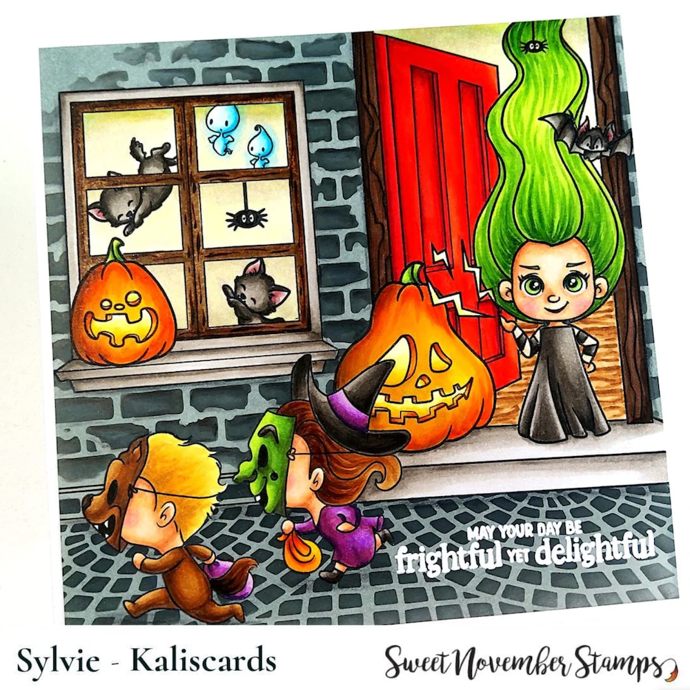 Sweet November Stamps Trick or Treaters Clear Stamp Set sns-hw-tt-24*