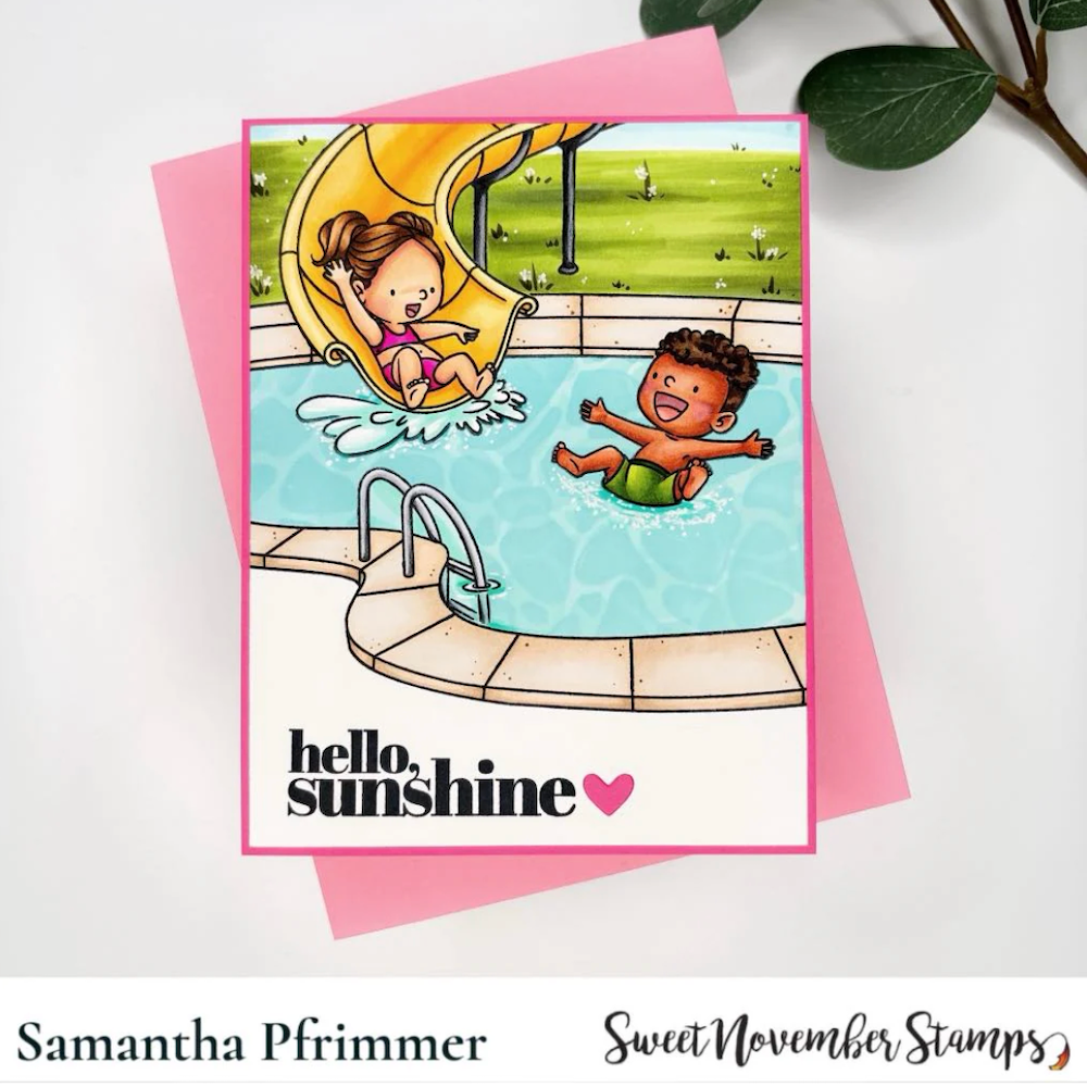 Sweet November Stamps Water Park Party Clear Stamp Set sns-wp-sr-25 samantha