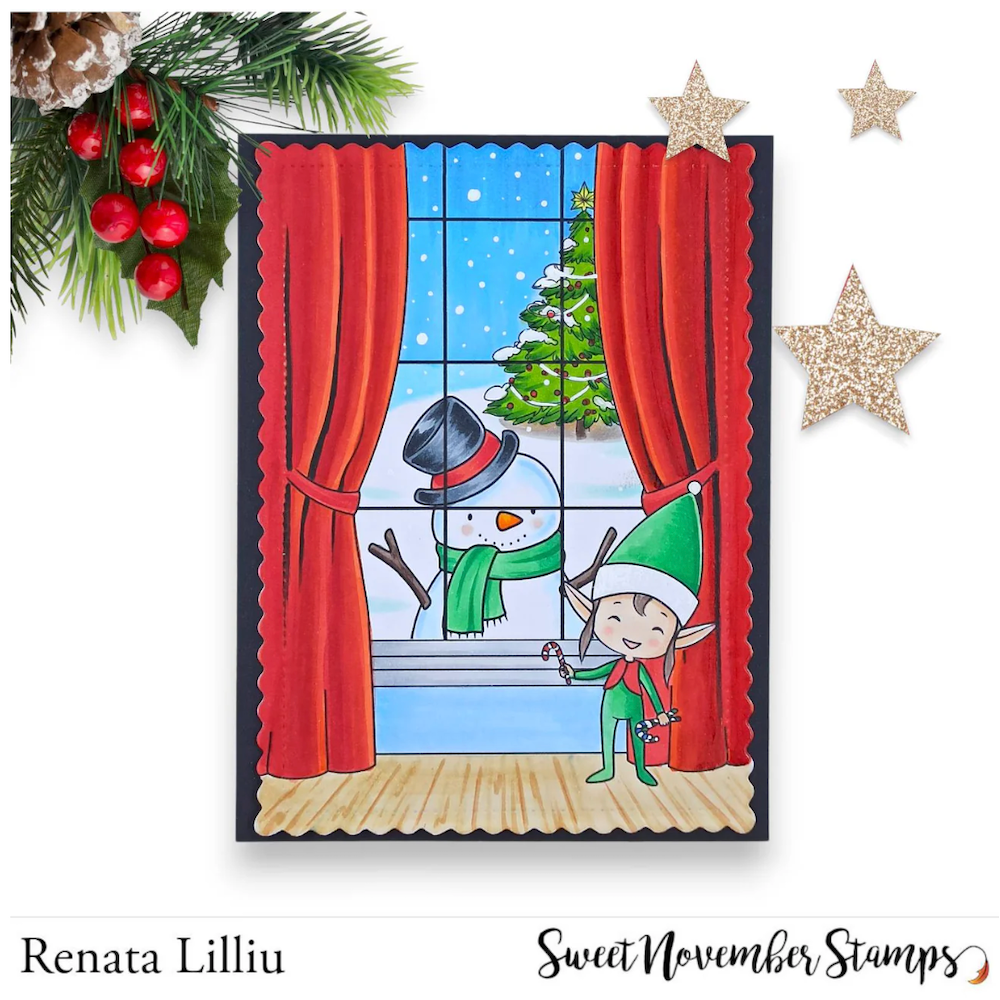 Sweet November Stamps Wee Tree Trimmers Clear Stamp Set sns-wt-wn-25 renata
