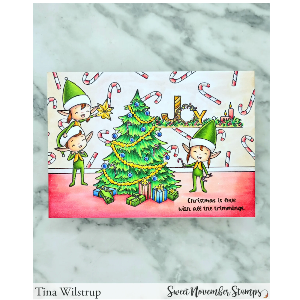 Sweet November Stamps Wee Tree Trimmers Clear Stamp Set sns-wt-wn-25 tina