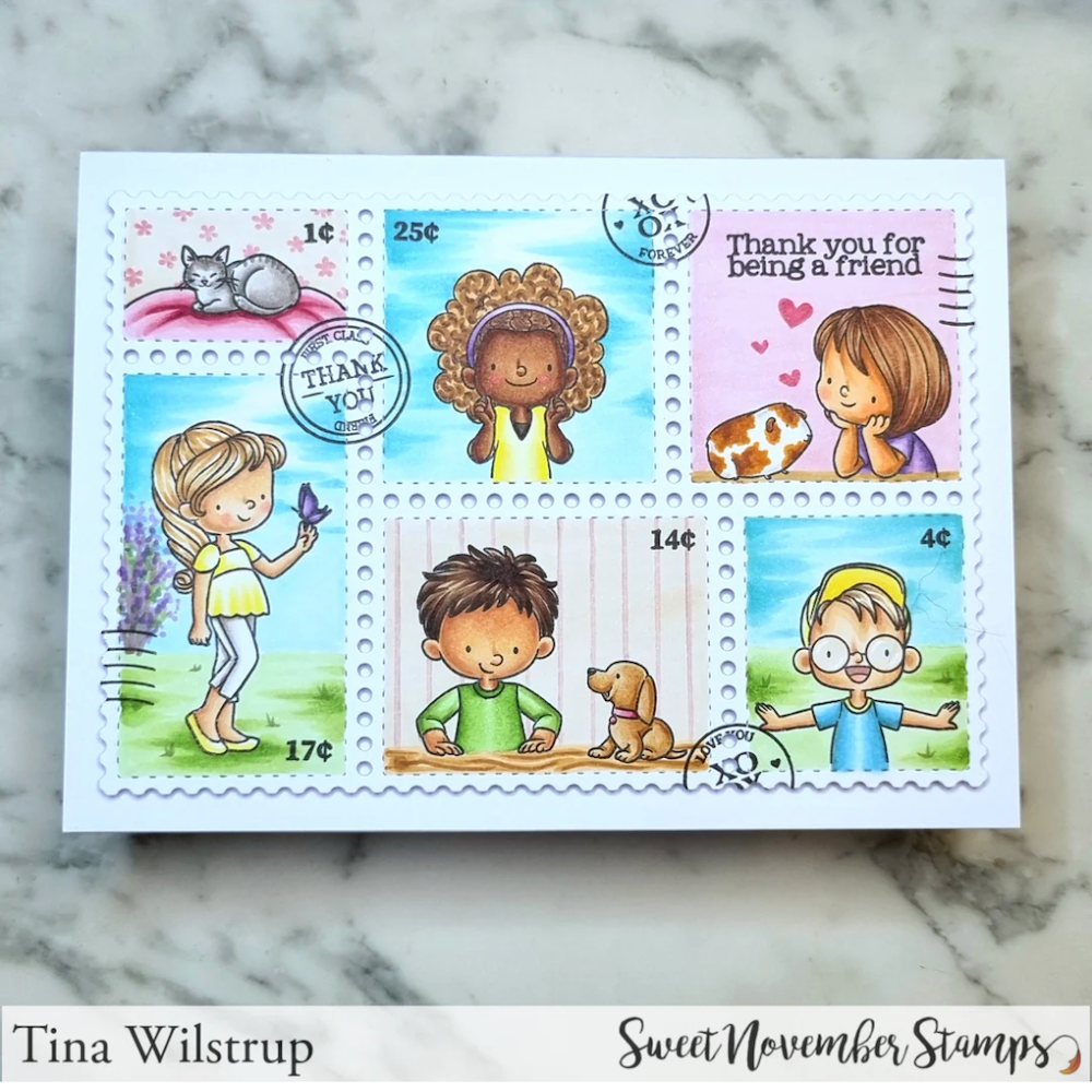 Sweet November Stamps Year Round Post Marks Clear Stamp Set sns-fb-pm-25 tina