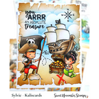Sweet November Stamps Yo Ho Ho Background Builder Clear Stamp Set sns-bb-yo-25 arrr