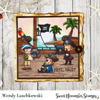 Sweet November Stamps Yo Ho Ho Background Builder Clear Stamp Set sns-bb-yo-25 pirate