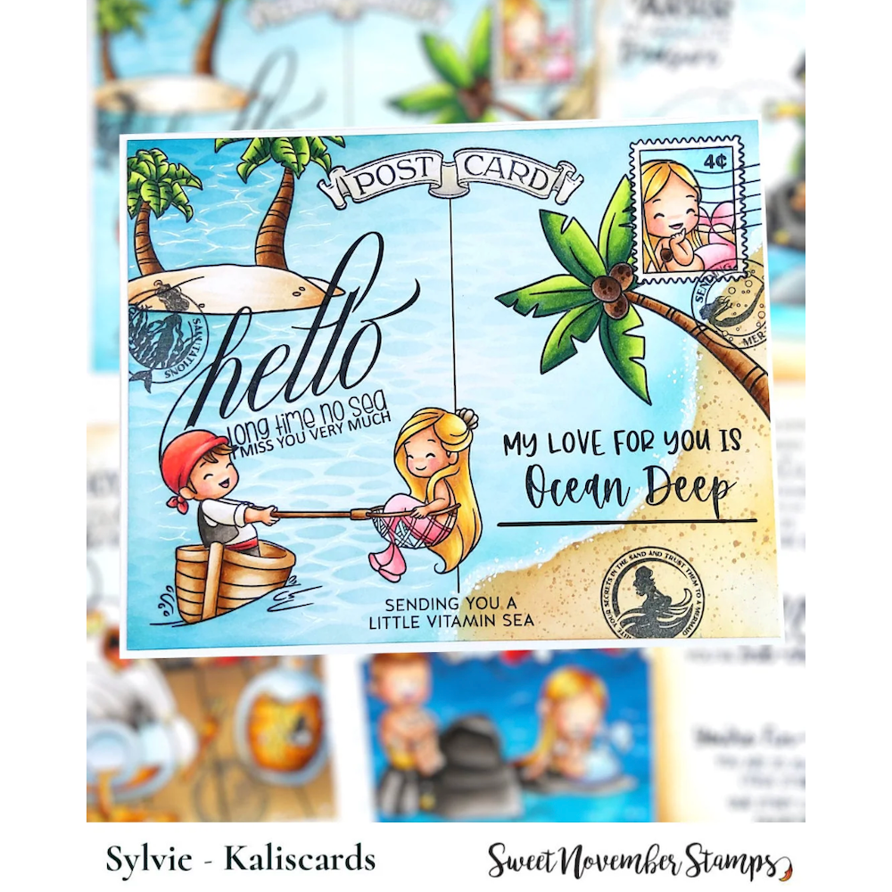 Sweet November Stamps Yo Ho Ho Background Builder Clear Stamp Set sns-bb-yo-25 sylvie