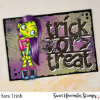Sweet November Stamps Zoe the Zombie Clear Stamp Set sns-zz-hw-25 sara