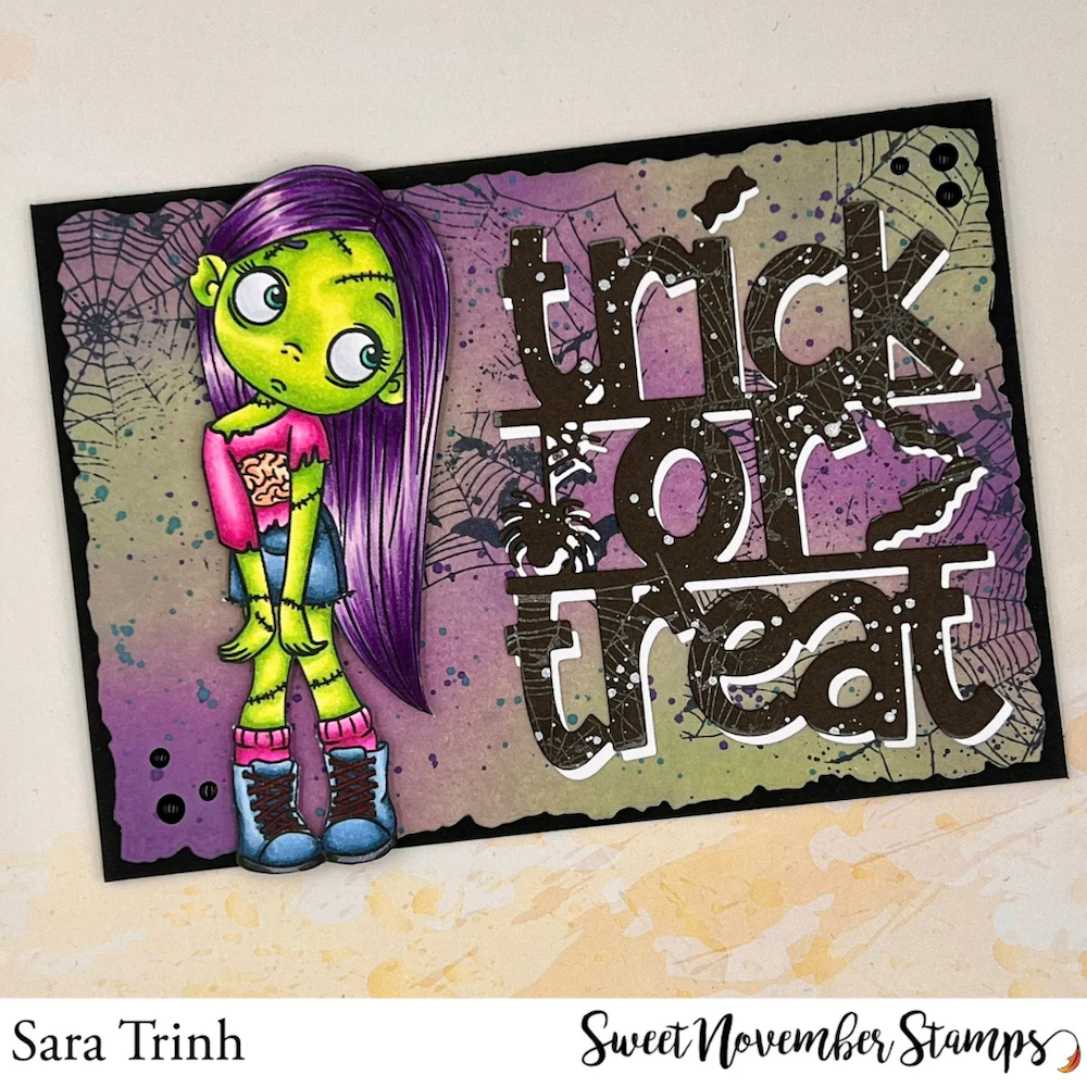 Sweet November Stamps Zoe the Zombie Clear Stamp Set sns-zz-hw-25 sara