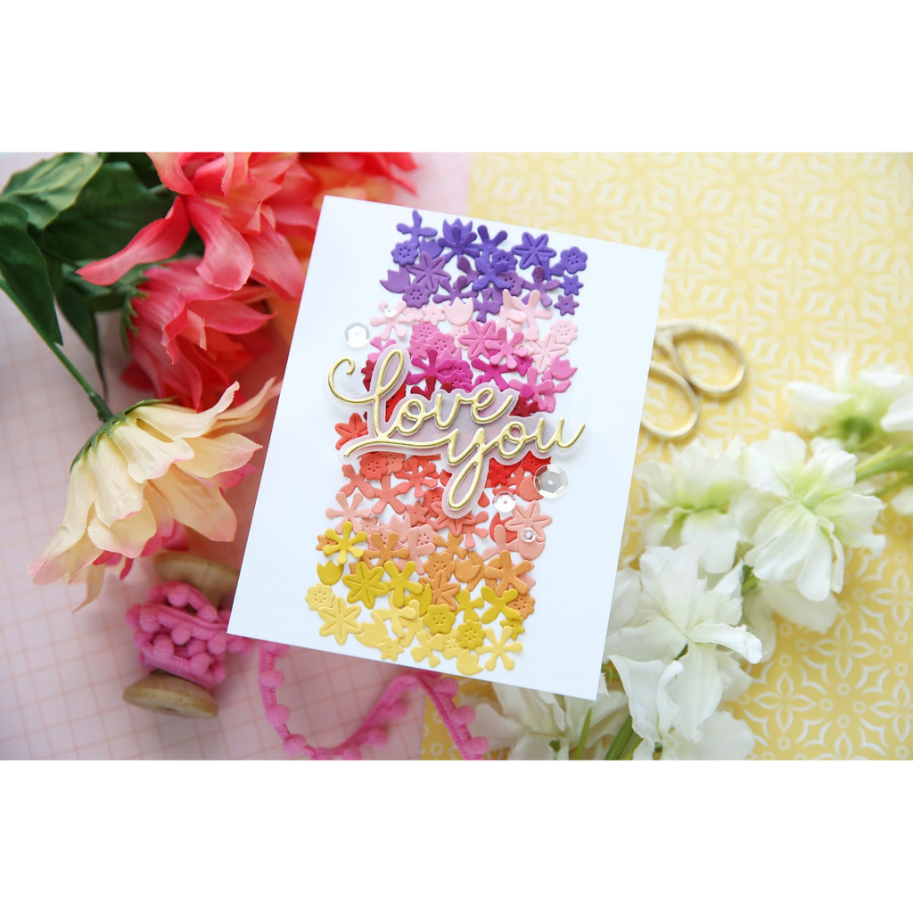 Simon Says Stamp Sweet Tiny Flowers Wafer Dies s1005 You Are My Favorite Love You Card | color-code:ALT10