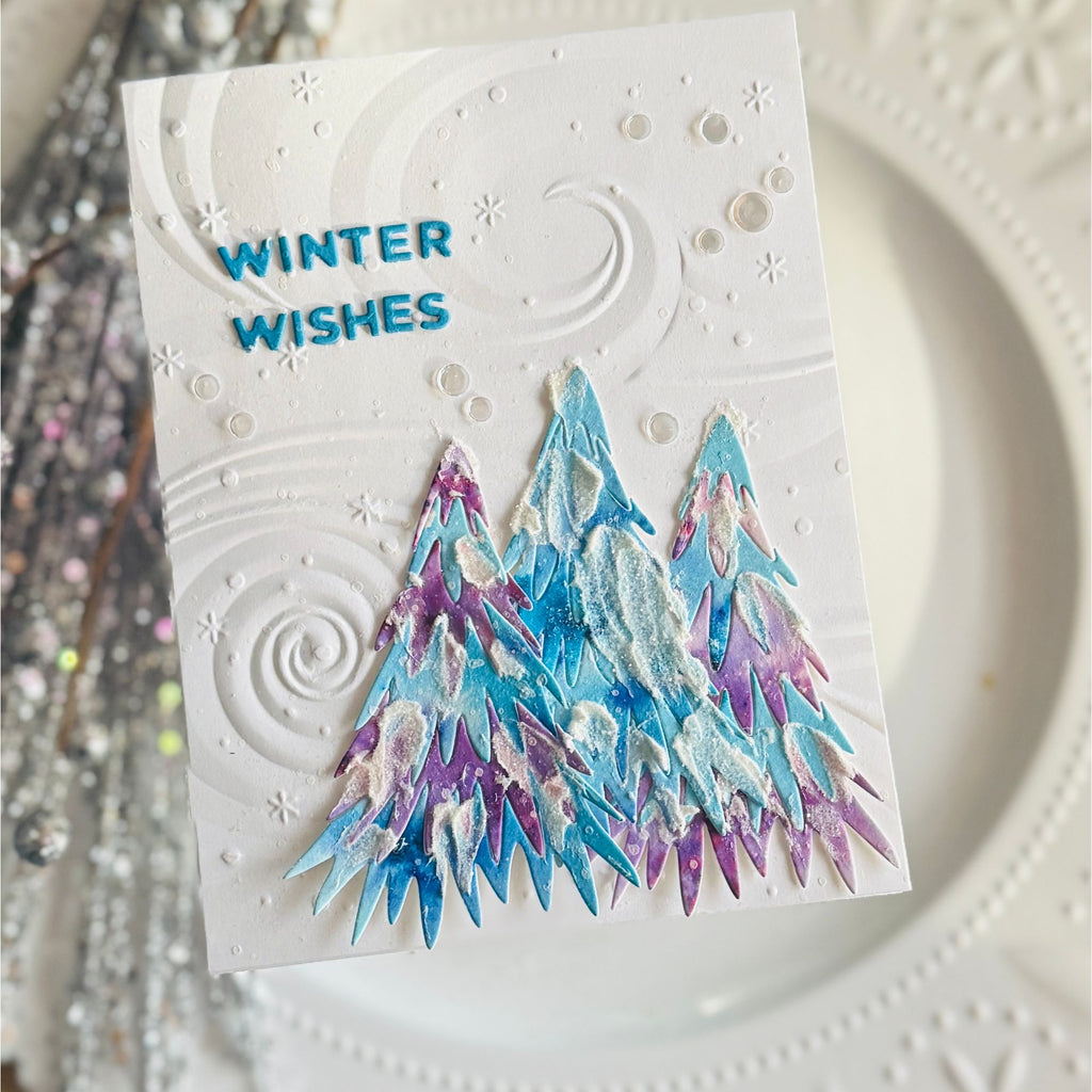 Simon Says Stamp Embossing Folder Swirling Snowbreeze sf564 Heart to Heart