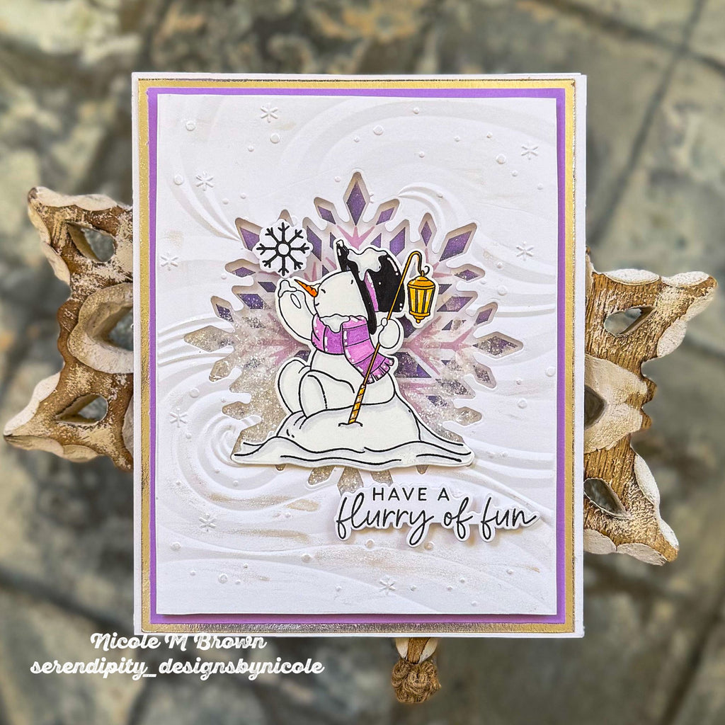 Simon Says Stamp Embossing Folder Swirling Snowbreeze sf564 Heart to Heart