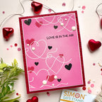 Simon Says Clear Stamps Swirly Hearts 3173ssc To Be Loved Love Card