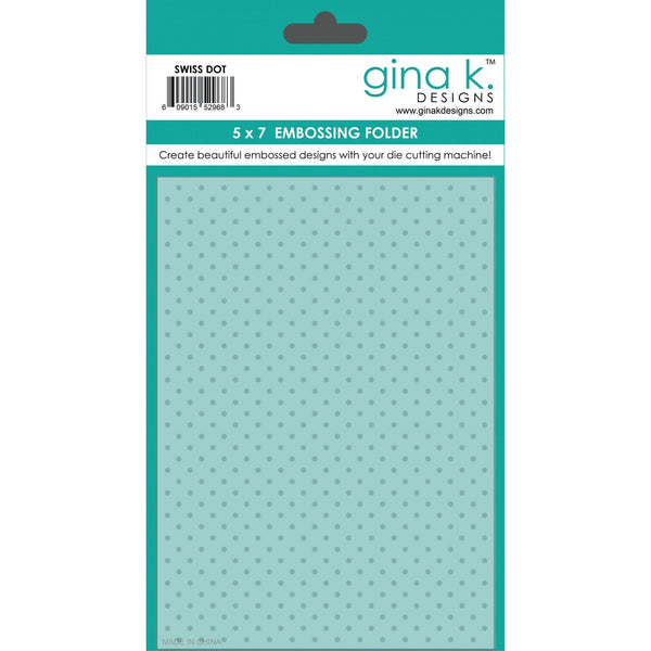 Gina K Designs SWISS DOT 5x7 Inch Embossing Folder efsd – Simon