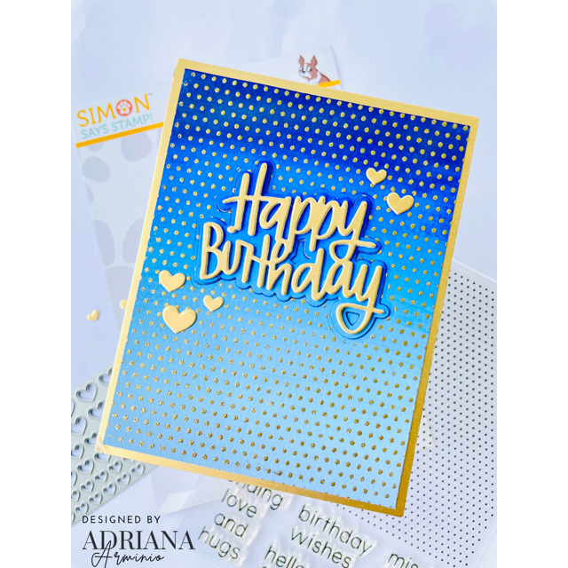 Simon Says Clear Stamps Swiss Dots 2205ssc Moments in Time Birthday Card