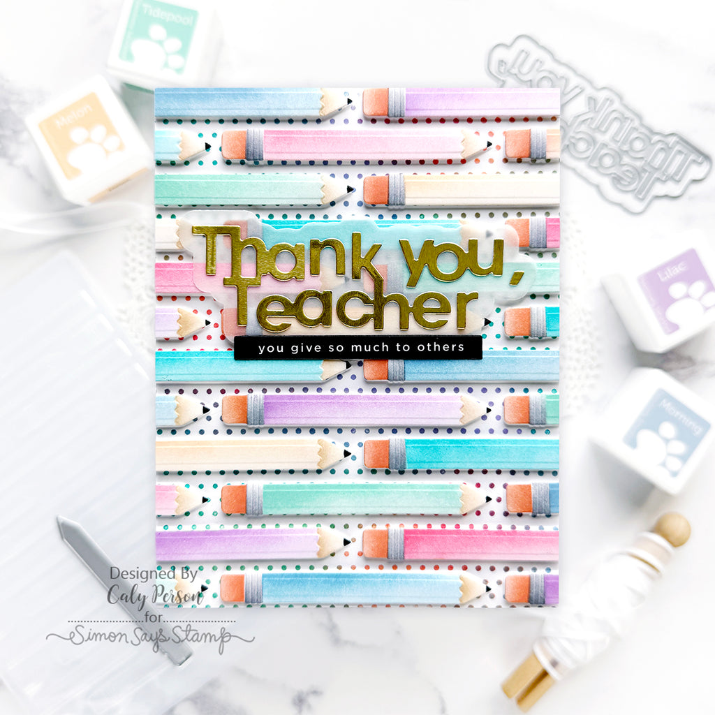 Simon Says Clear Stamps Swiss Dots 2205ssc Moments in Time Teacher Card | color-code:ALT03