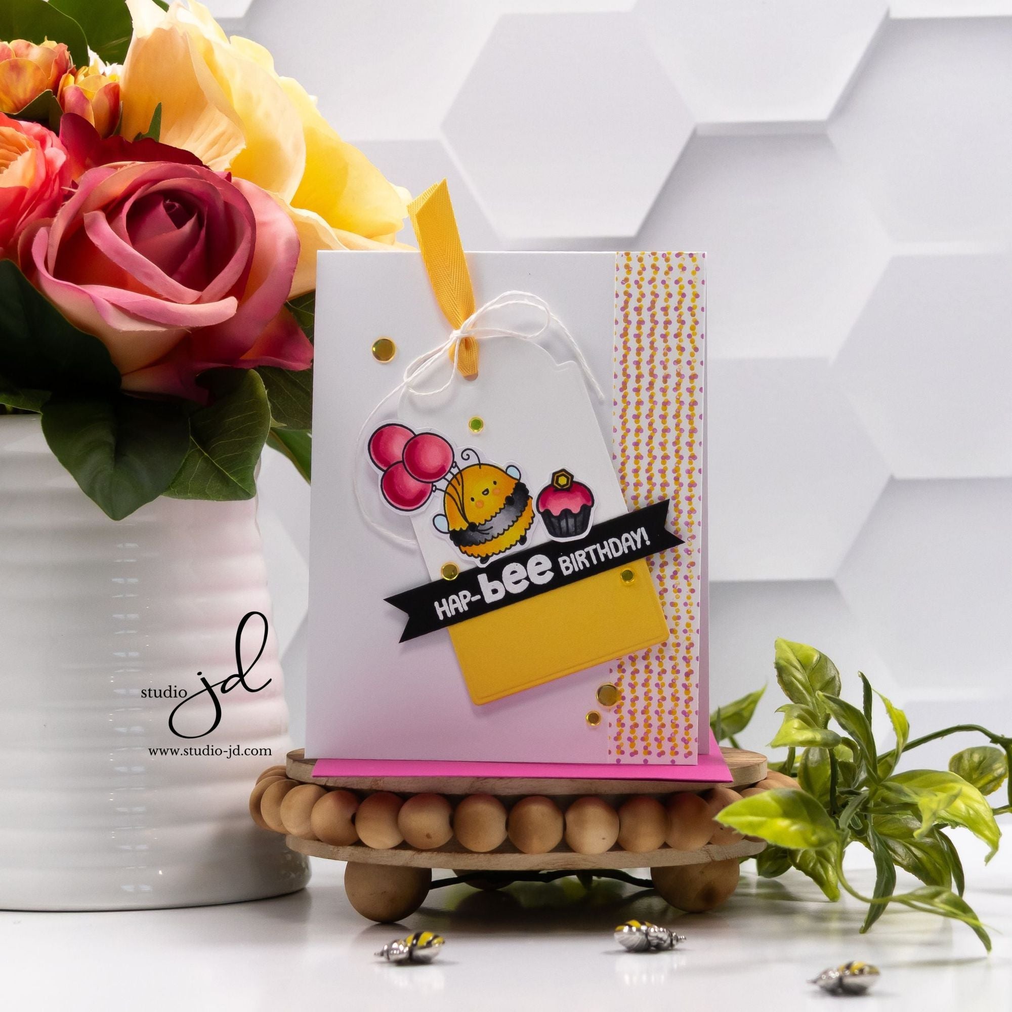 Simon Says Clear Stamps Swiss Dots 2205ssc Moments in Time Birthday Card | color-code:ALT05