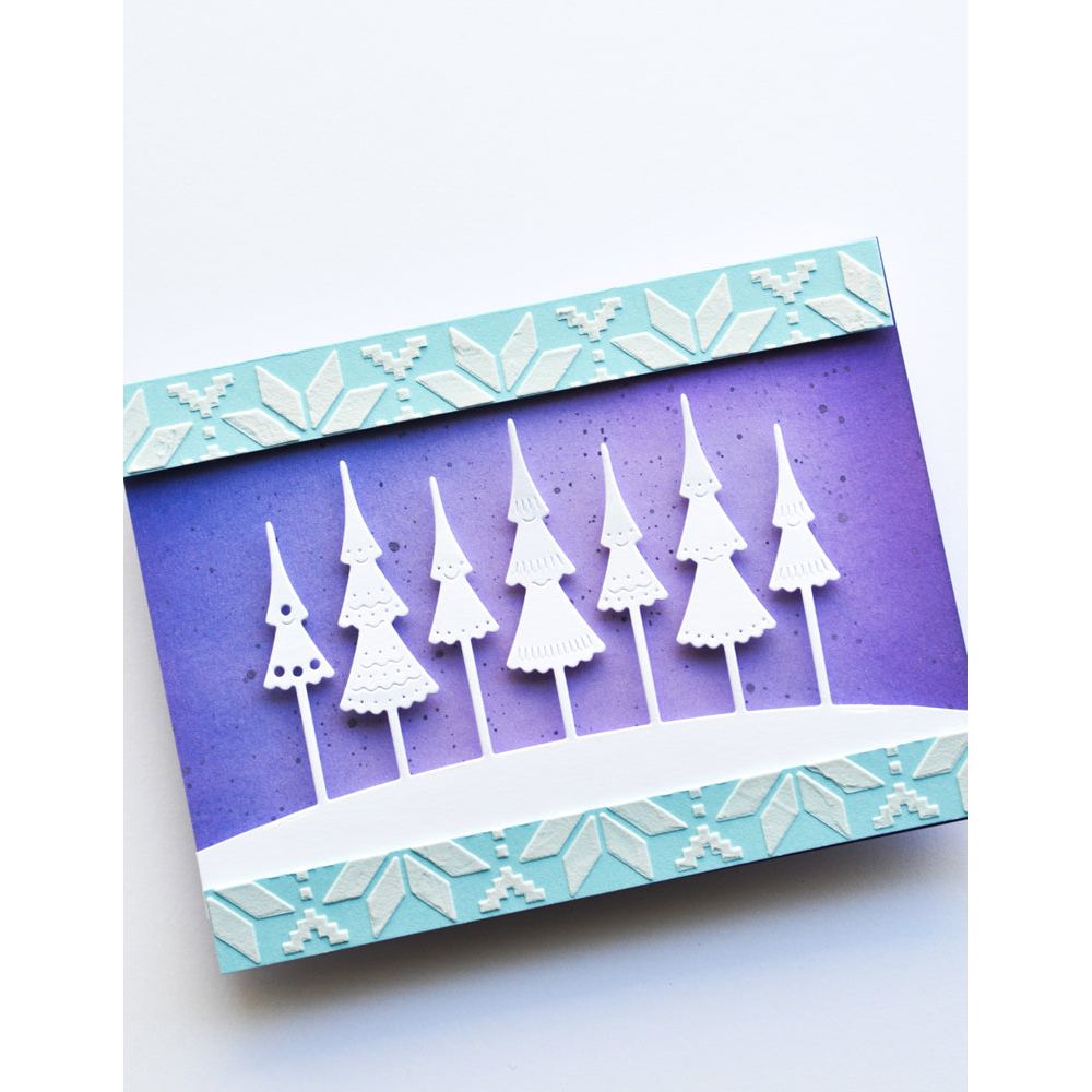 Poppy Stamps Nordic Motif Stencil t106 trees