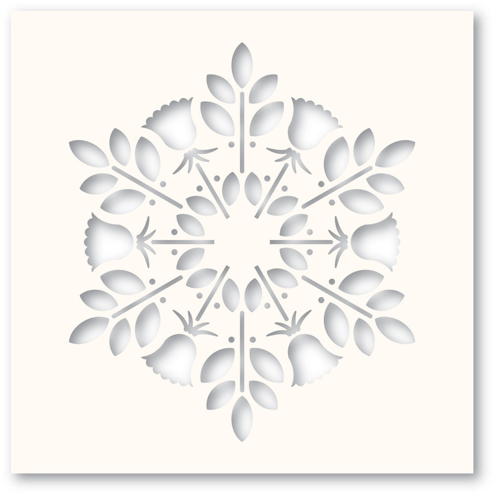 Poppy Stamps Nordic Bloom Stencil t107