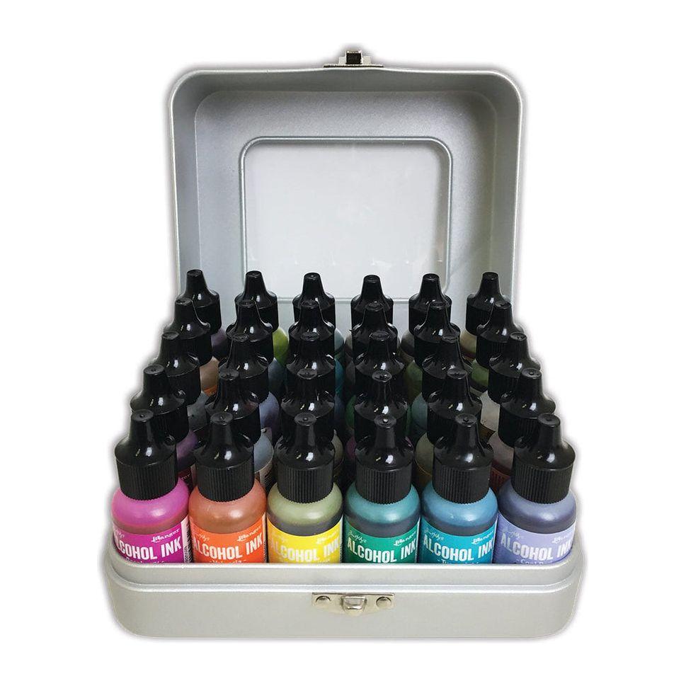 Tim Holtz Stackable Ink Storage Tin Ranger tac58618 with alcohol inks