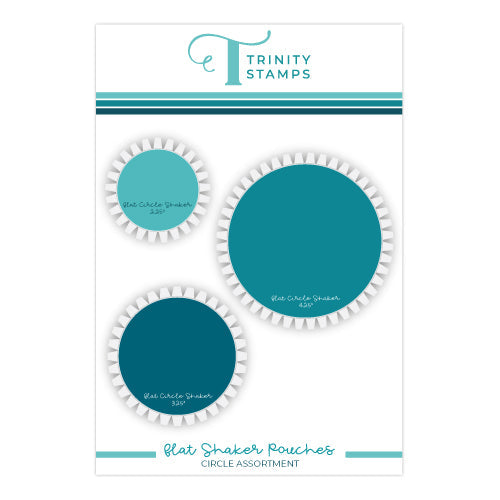 Trinity Stamps Circle Assortment Flat Acetate Shaker Pouches tas-f09