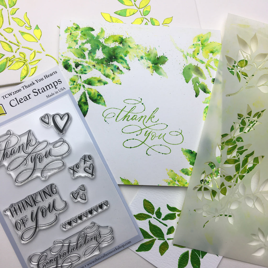 The Crafter’s Workshop Thank You Hearts Stamp Set tcw2200 thinking of you
