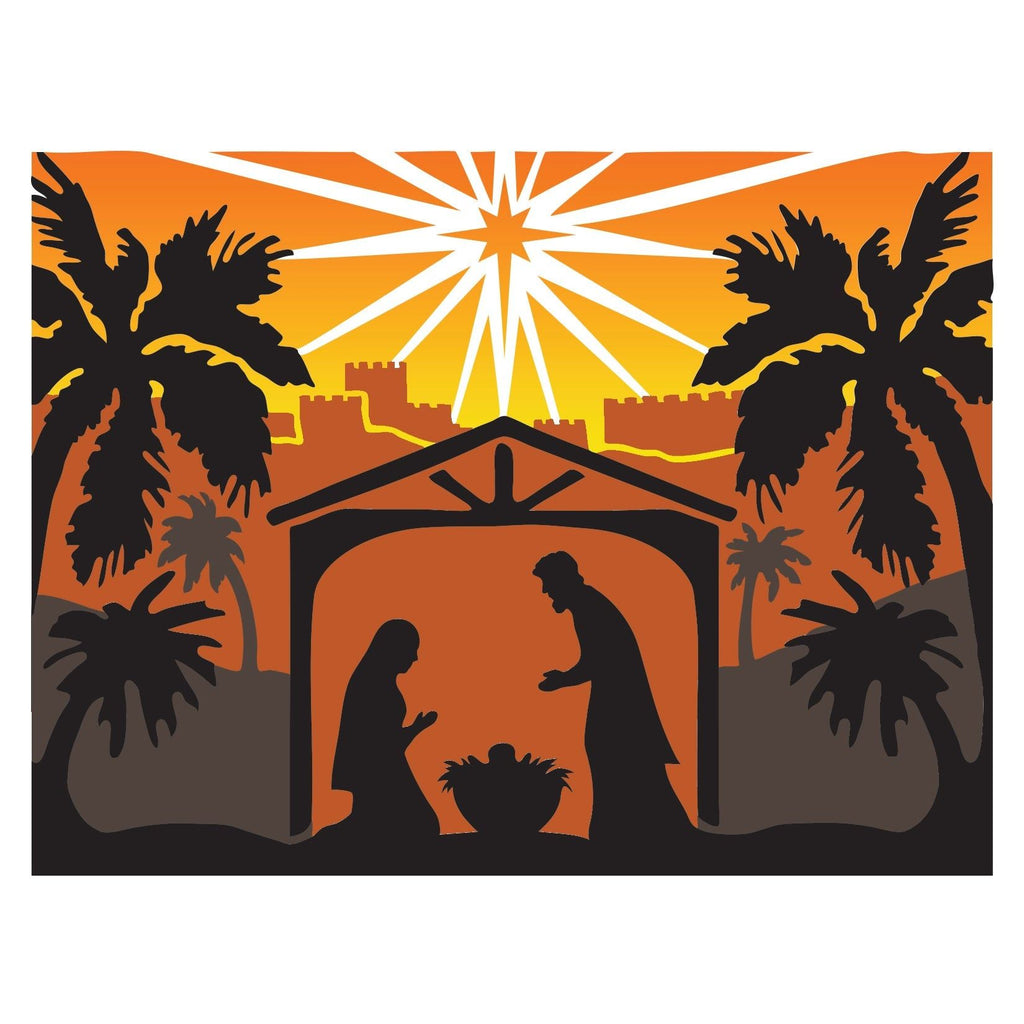 The Crafter’s Workshop Layered Nativity Scene Stencil tcw6046 assembled