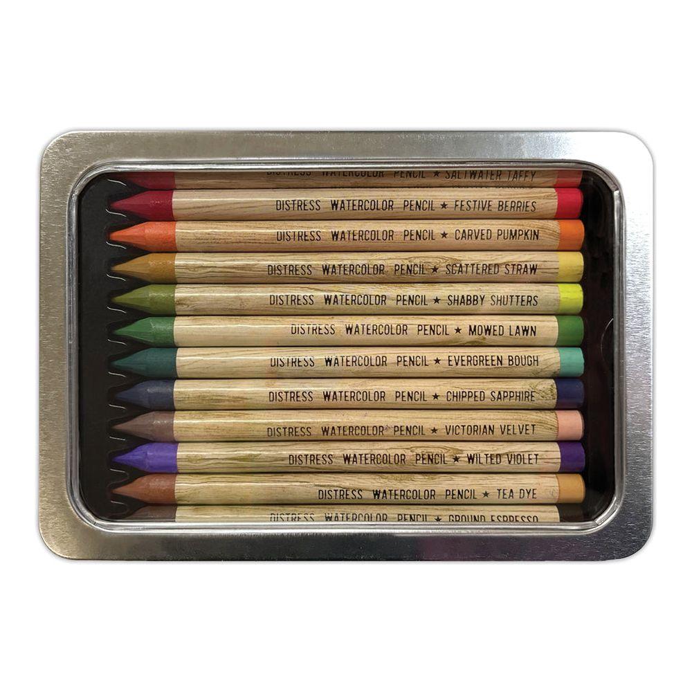Tim Holtz Distress Watercolor Pencils Set 4 Ranger tdh83580 unwrapped