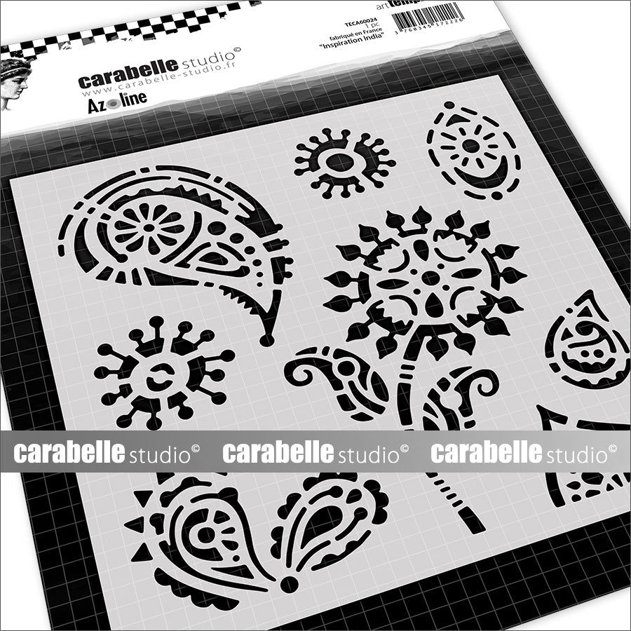 Carabelle Studio Inspiration India 6x6 Square Stencil teca60024